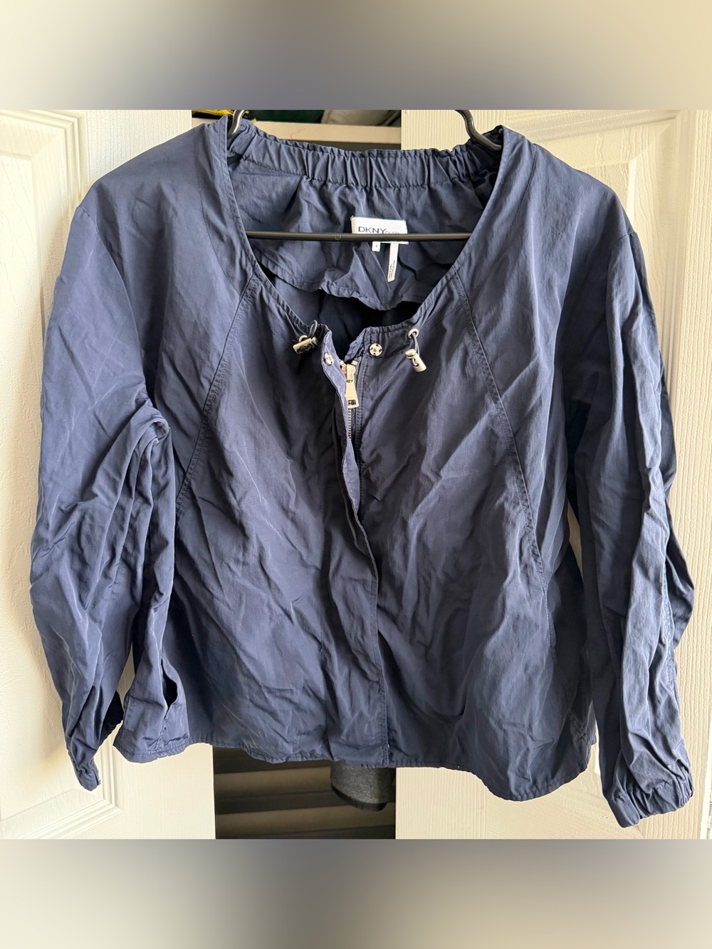 DKNY Pure Navy Blue Nylon Windbreaker Jacket